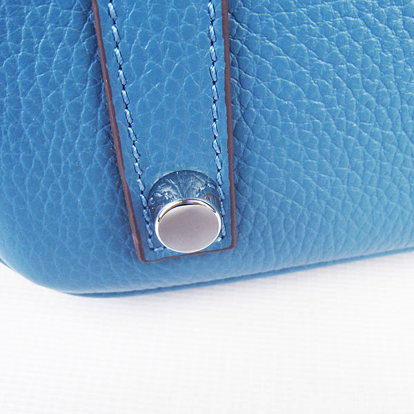 Replica Hermes Birkin 30CM Togo Leather Bag Middle Blue 6088 On Sale